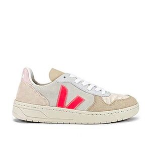 VEJA V-10 Sneaker in Multicolor, Natural & Rose-Fluo Size US 5/EUR 36